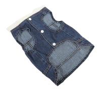 JOINPAYA Pet Vests for Dogs Denim Small Vest with White Knitted Hat, Easy to Put and Take, Protects Pets after Hair Cut, Suitable for Spring Summer and Autumn, Size L