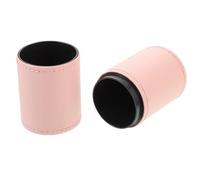 JOINPAYA Pink Makeup Brush Organizer Cup, Cosmetic Brush Holder with Pen Storage, Desktop Cosmetic Storage Container for Vanity, Bathroom Countertop Use