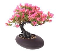 JOINPAYA Pink Plastic Japanese Food Garnish Artificial Bonsai Tree with Detail Oriented Design, Practical Sushi Platter Ornament for Dining Table Plant Layout or Aquarium Settings