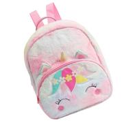 JOINPAYA Pink Plush Unicorn Backpack for Little Girl School Travel