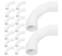 JOINPAYA Pipe Fitting Connector for Sweep Elbow 25pcs PVC 90 Degree with Large Bend Radius and Size Compatibility, White Electrical Wire Tube Installation for Wiring Needs