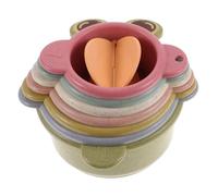 JOINPAYA Plastic Rabbit Stacking Cups for Rabbits and Bunny Slow down Eating Speed with Stackable Assorted Colour Toy for Outdoor Lawn