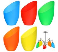 JOINPAYA Plastic Replacement Lamp Shade Covers Horseshoe Design with 42Mm Center Hole for Floor and Table Lamps 5 Pieces for Study and Office Use