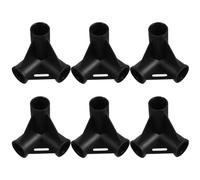 JOINPAYA Plastic Tent Fitting Canopy Pole Connectors Abs Material 6pcs with User-friendly Design, Versatile Outdoor Camping Canopy Fittings Kit in Black for Pet Beds and Pet Tents