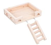 JOINPAYA Playing Platform, with Ladder Hamster Synthetic Material, Easy to Install and Safe to Chew, Hamster Cage Activity Platform for Climbing and Jumping for Habitat Cage