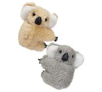 JOINPAYA Plush Koala Hair Claw Clips for Small Cartoon Animal Hair Clips Set Soft Stuffed Koala 2 Pieces (gray and Khaki)