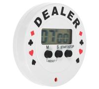 JOINPAYA Poker Dealer Button with Timer Clock Game Timer Poker Accessory for Poker Table Poker Games Card Games Night Party