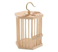 JOINPAYA Portable Bamboo Insect Crate with Copper Hook Wooden Cricket Cage for Grasshoppers and Mantises Easy-clean Bug Viewer for Observation and Small Reptile Habitat Lightweight
