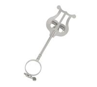 JOINPAYA Portable Clarinet Sheet Music Holder with Strong Clamping Force, Lightweight Iron Construction, Silver Colour, Simple Style for Travel and Practice Sessions