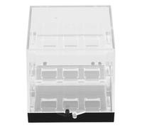 JOINPAYA Portable Clear Acrylic Gemstone Display Box Mineral Storage Case with Protective Lid for Small Rock Collections and Showcasing Lightweight Organizer for Collectors and Exhibitions
