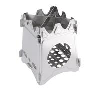 JOINPAYA Portable Folding Mini Stove Stainless Steel Wood Burning Bbq Cooker for Outdoor Camping Picnics Hiking Compact Design with High Burning Efficiency Silver S