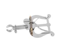 JOINPAYA Portable French Horn Lyre Clip Sturdy Music Holder for Marching Band Secure Clamping Mechanism for Wind Instruments Compatible with Trumpets and More Silver Color