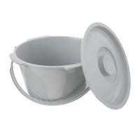 JOINPAYA Portable Night Spittoon with Handle, Plastic Round Chamber Pot with Flat Bottom, Splash-Proof Lid, for Elders and Pregnant Women as Bedside Urinal
