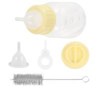JOINPAYA Portable Pet Nursing Bottle Kit Milk Feeder Bottle for Hamster Kittens Outdoor Use Yellow Plastic Not Easy to Be Broken 120ml Capacity