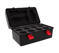 JOINPAYA Portable Plastic Gyro Storage Box: with Lid Battling Top Storage Case for Boys and Girls Black Organizer Handle and Lock, Travel Spinning Top Box Foam Blister Insert for Toy Accessor