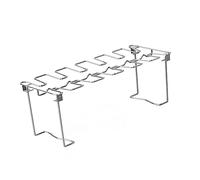 JOINPAYA Portable Stainless Steel Chicken Leg Bbq Rack Durable Folding Design for Outdoor Grilling for Camping and Picnics Easy to Clean and Barbecue Accessory