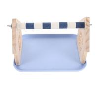 JOINPAYA Portable Wood and Plastic Parrot Training Perch T-stand for Cockatiels and Parrots, Professional Bird Activity Stand with Mess Catcher Tray, for Training and Living Area Use