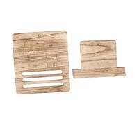 JOINPAYA Portable Wood Music Sheet Stand Retro Desktop Music Holder Cookbook and Score Display Rack in Beige