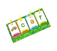 JOINPAYA Preschool Visual Word Building Flash Cards Montessori Educational Cards with Images and Text Early Learning Tool for Reading Spelling Language Development at Home Classroom Travel