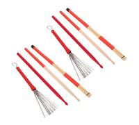 JOINPAYA Professional Drum Stick Set Nylon Drumstick Drumsticks Metal Drum Sticks Brushes Storage Bag for Accessories