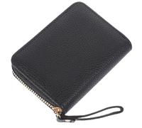 JOINPAYA Pu Zipper Coin Wallet for Women with Large Capacity and Multiple Card Slots, Classic Black Small Clutch Purse for Storing Money and Bankcards While Working Outdoors Or Traveling
