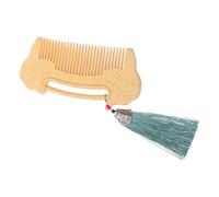 JOINPAYA Pure Boxwood Wooden Comb with Intricately Carved Ruyi Lock Pattern, Meticulously Hand Polished for Hair Care and Beard Grooming, Featuring Fine Teeth Design for Scalp Massage