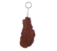 JOINPAYA PVC Steak Keychain Lifelike Fake Beef Food Accessory for Car Backpack Purse Decorative Miniature Meat Model Keyring Gift for Food Enthusiasts