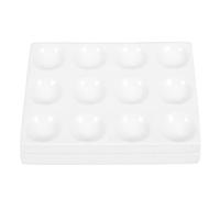 JOINPAYA Reaction Plate Ceramic 12 Wells Porcelain Spotting Tile for Laboratory Chemical Testing Experiments