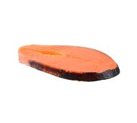 JOINPAYA Realistic Fake Salmon Slice Model for Sushi Play Food, Artificial Simulation Japanese Cuisine Prop for Restaurant and Home Decoration, Lifelike Salmon Middle Cut