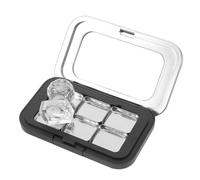 JOINPAYA Refillable Eyeshadow and Blush Palette Organizer with 6 Magnetic Compartments, Matte Black Compact DIY Makeup Storage Box for Portable Eyeshadow Tray and Pressing Stamp,