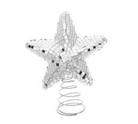 JOINPAYA Reflective Tree Topper 3d Reflective Ornament 70s Disco Ball Xmas Tree Final for Xmas Party Holiday Decoration 20cm