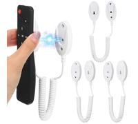 JOINPAYA Remote Control Holder Retractable Strap for Home and School Use, White Plastic Anti-lost Tether with Retractable Function, Secure Remote Control Organizer for Indoor Use