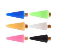 JOINPAYA Replaceable Wax Picker Heads Simple Design 6pcs for Point Drill Pens, Made of Wax and Zinc Alloy for Decorating Small Rhinestones on Nails, for Professional Nail Salons and DIY