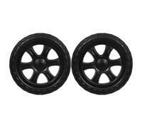 JOINPAYA Replacement Industrial Plate Casters Shopping Cart Wheels Rubber Heavy Duty 2pcs with Shock Absorption and Wear-resistant Features for Transporting Goods and Market Purchases