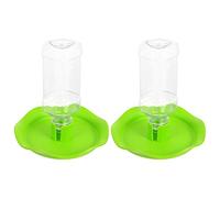 JOINPAYA Reptile Water Bowl 2 Sets Animal Feeder Water Dispenser with Lotus Leaf Design 15.5Cm for Bearded Dragons Turtles and Geckos