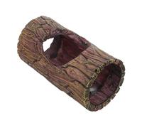 JOINPAYA Resin Lizard Hideout Suction Cup, Small Reptile Bark Cave for Terrarium, Amphibian Tank Shelter and Aquarium Habitat Decor for Geckos, Frogs, and Lizards