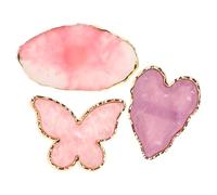 JOINPAYA Resin Nail Polish Mixing Plate Set 3Pcs Heart-Shaped Palettes for Nail Painting Compact Design