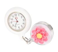 JOINPAYA Retractable Nurse Fob Watch Clip, Nursing Pocket Watch for Nurses and Doctors, Tea Rose Red Hanging Medical Brooch, Universal Work Badge for Healthcare Professionals