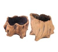 JOINPAYA Retro Cement Flower Planter 2Pcs with Large Capacity for Outdoor Vegetable and Flower Growing