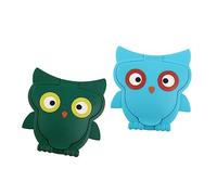 JOINPAYA Reusable Cartoon Owl Wipes Caps for Babies, Tissue Protect Lids Blue and Green Covers, Portable Wet Wipe Holders for Travel and Nursery Use, 2pcs Set