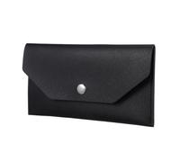 JOINPAYA Reusable PU Leather Cash Envelope Wallet, Black Long Money Wallet for Women, Budgeting Cash Bag Clutch with Multiple Envelopes for Organized Spending
