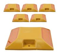 JOINPAYA Road Reflectors and 6pcs Reflective Markers Plastic Yellow Wear Resistant Easy Installation Features for Safe Road and Driveway Marking