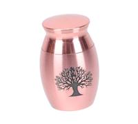 JOINPAYA Rose Gold Stainless Steel Pet Ash Storage Jar Creative Rust Cinerary Urn Tank with Sealed Lid Memorial Cremation Container for Dogs and Cats