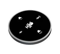JOINPAYA Round Usb Microphone for Video Conference Directional Desktop Mic for Laptop and Computer Mute Button Led Indicator Lightweight Design for Streaming and Recording