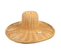JOINPAYA ’S Natural Rattan Conical Hat, Vietnamese Style Woven Sun Hat for Outdoor Party, Photo Booth, Cosplay Samurai and Farmer Dress-Up Accessory