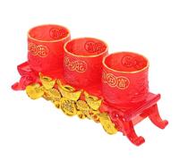 JOINPAYA Sacrificial Tea Goblet Set with Base for Buddhist Offering, Retro Temple Worship Cup with Ample Space and Intricate Mini Design, for Household Worship and Temple Use