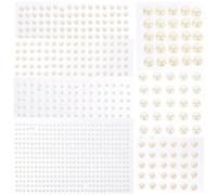 JOINPAYA Self-adhesive Flat Back Pearl Stickers Safe Abs Craft Pearls 14 Sheets with No Marks When Peeling for Body and Eye Decoration for Nail Art and Face Makeup
