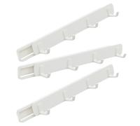 JOINPAYA Self Adhesive Sliding Rail Hooks 3Pcs Pull Out Hangers for Wardrobe and Cupboard Clothes Hanging Extendable Storage