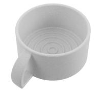 JOINPAYA Shaving Lather Bowl with Handle for Men, Wide Mouth Wet Shaving Soap Cup, Smooth Foam Grooming Bowl for Beard Care and Traditional Shave, Portable White Soap Mug