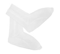 JOINPAYA Silicone Moisturizing Socks for Women, Full Foot Softening Gel Socks with Heel Cushion, White Large Size, Reusable Foot Care for Dry Cracked Skin and Overnight Hydration